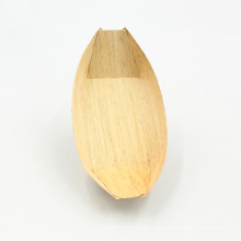 Placas de bambú desechables baratas de la hoja de palma de la cena de la forma del barco